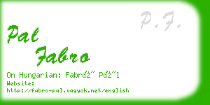 pal fabro business card